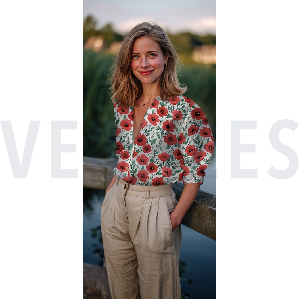 FINE POPLIN DIGITAL FLOWERS BLACK #7