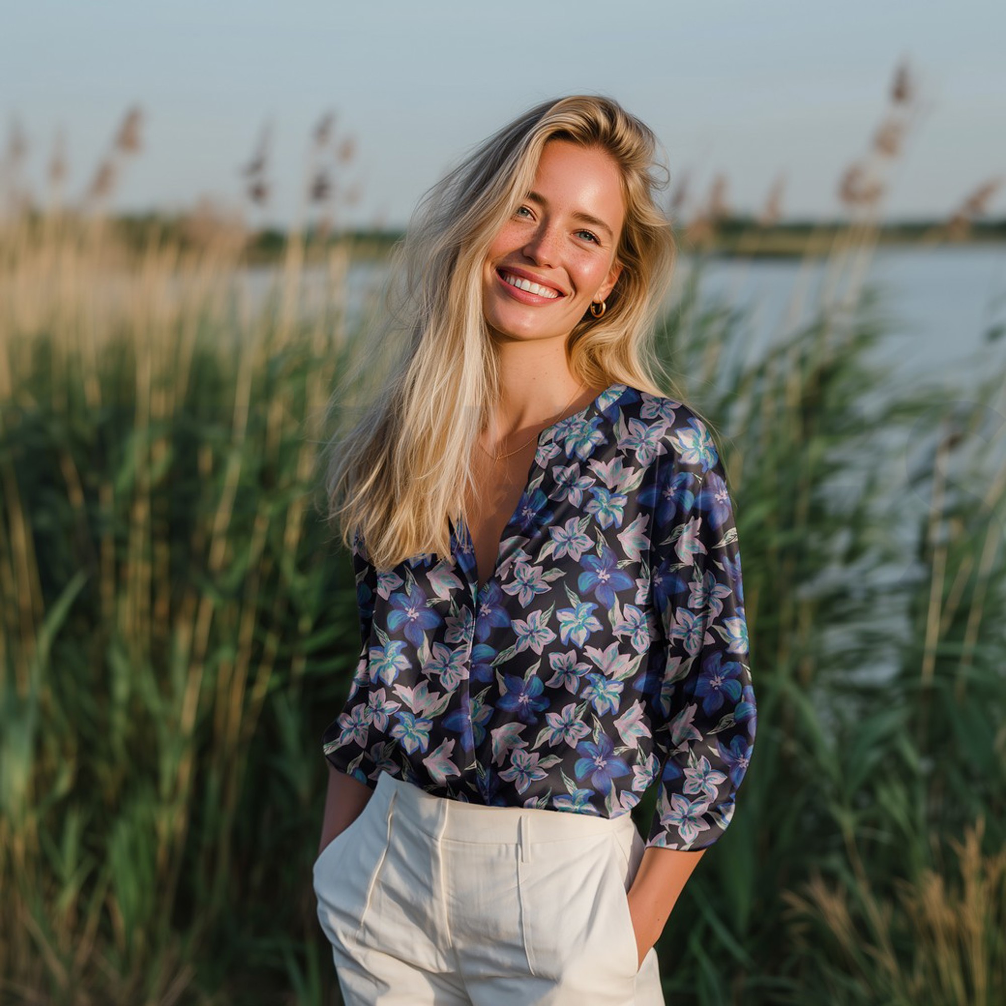 COTON SATIN DIGITAL FLEURS OCRE (high resolution) #7