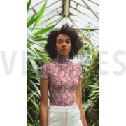 RIB JERSEY DIGITAL FLOWERS PEACH (thumbnail) #7