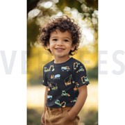 JERSEY MELANGE NEON BOUWVOERTUIGEN MARINEBLAUW (thumbnail) #7