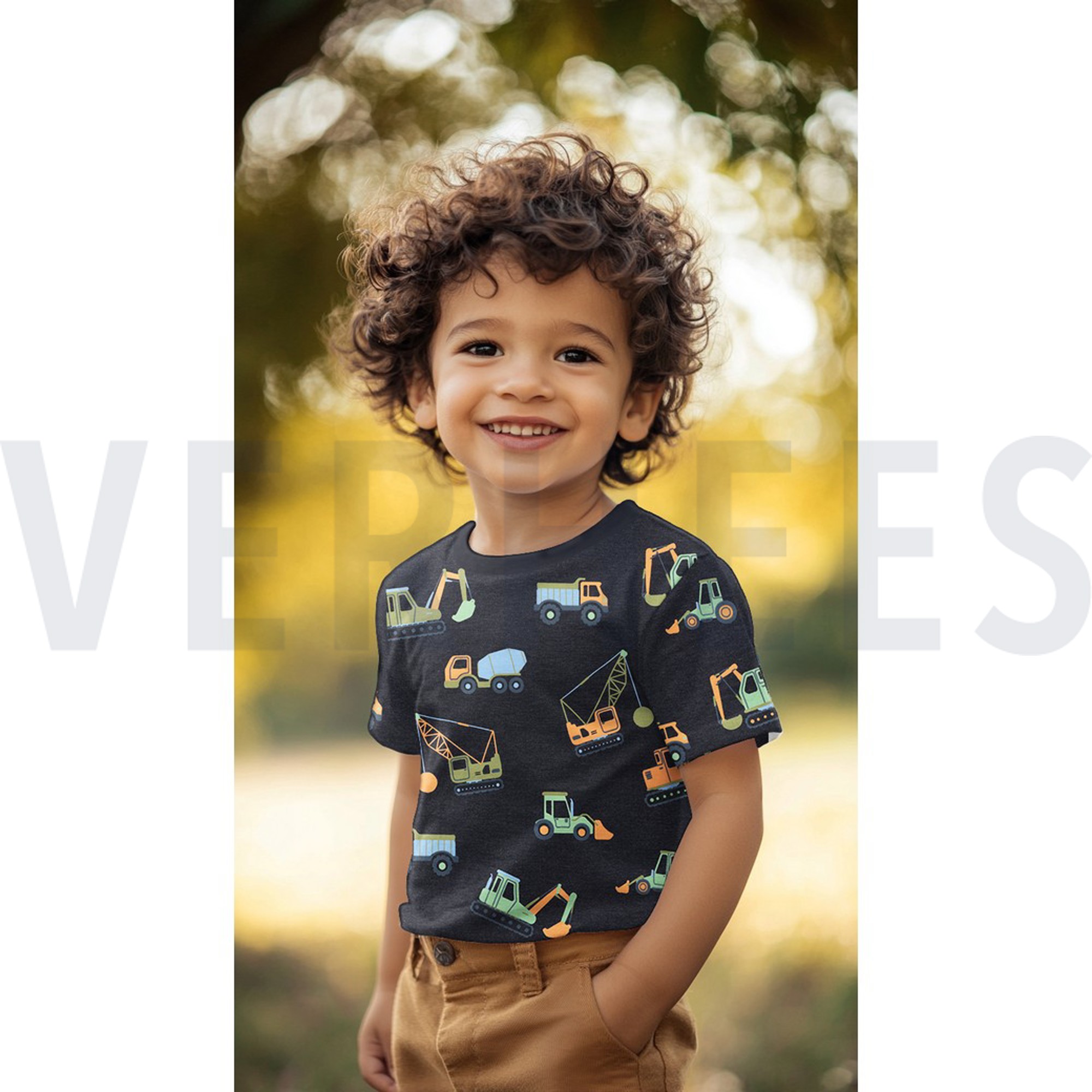 JERSEY MELANGE NEON BOUWVOERTUIGEN MARINEBLAUW (high resolution) #7