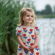 BAUMWOLLE POPELINE GOTS NATURAL GROSSE BLUMEN NATUR (thumbnail) #7