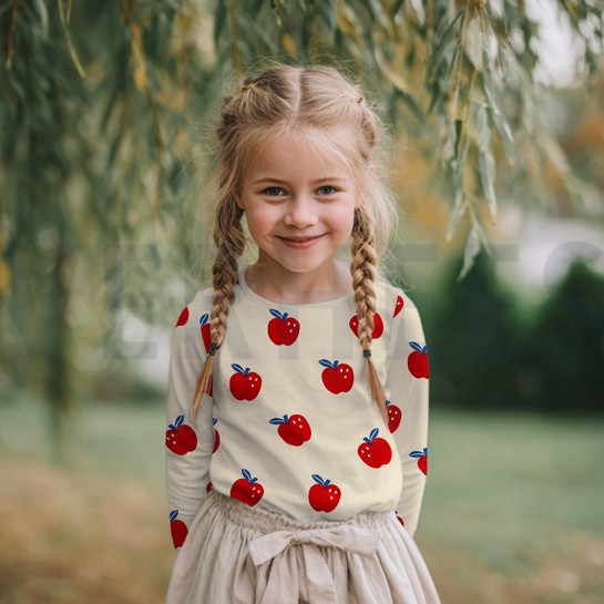 JERSEY GOTS NATURAL ÄPFEL NATUR #7