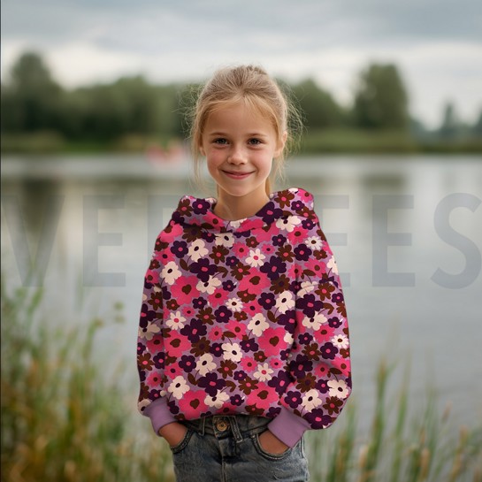 SOFT SWEAT BLUMEN SCHWARZ #7