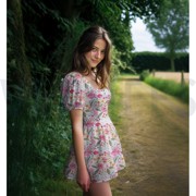 MUSSELIN DIGITAL BLUMEN WEISS (thumbnail) #7