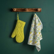 BAUMWOLLE WAFFEL DIGITAL ZITRONEN WEISS (thumbnail) #7