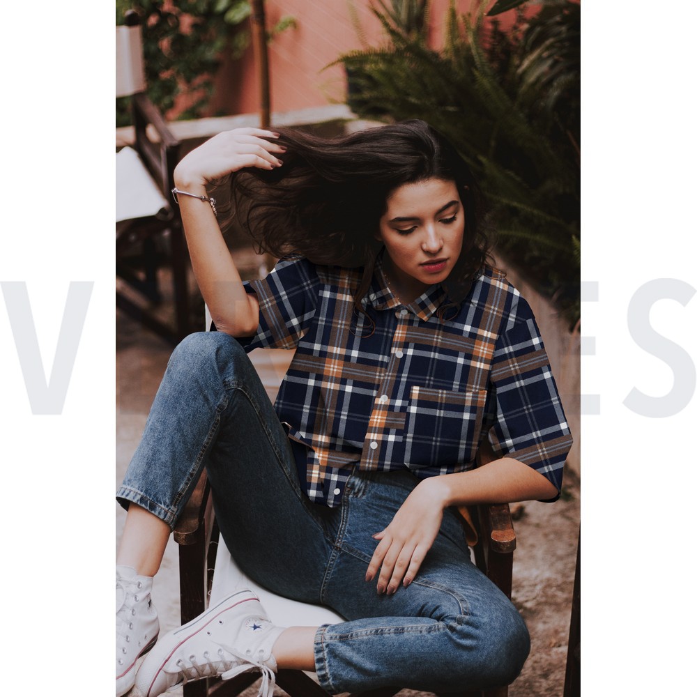 FLANNEL PLAID NAVY #7
