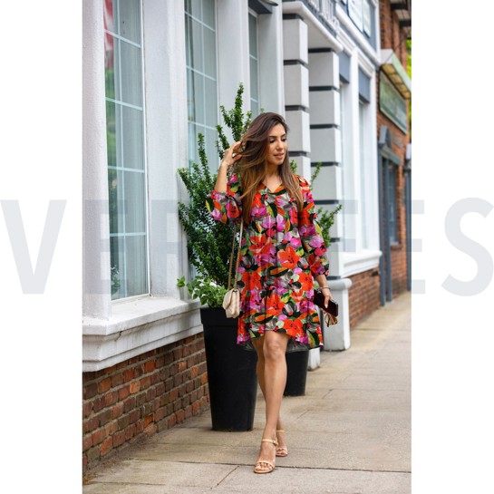 LENZING™ ECOVERO™ DIGITAL FLEURS MULTICOLORE #7