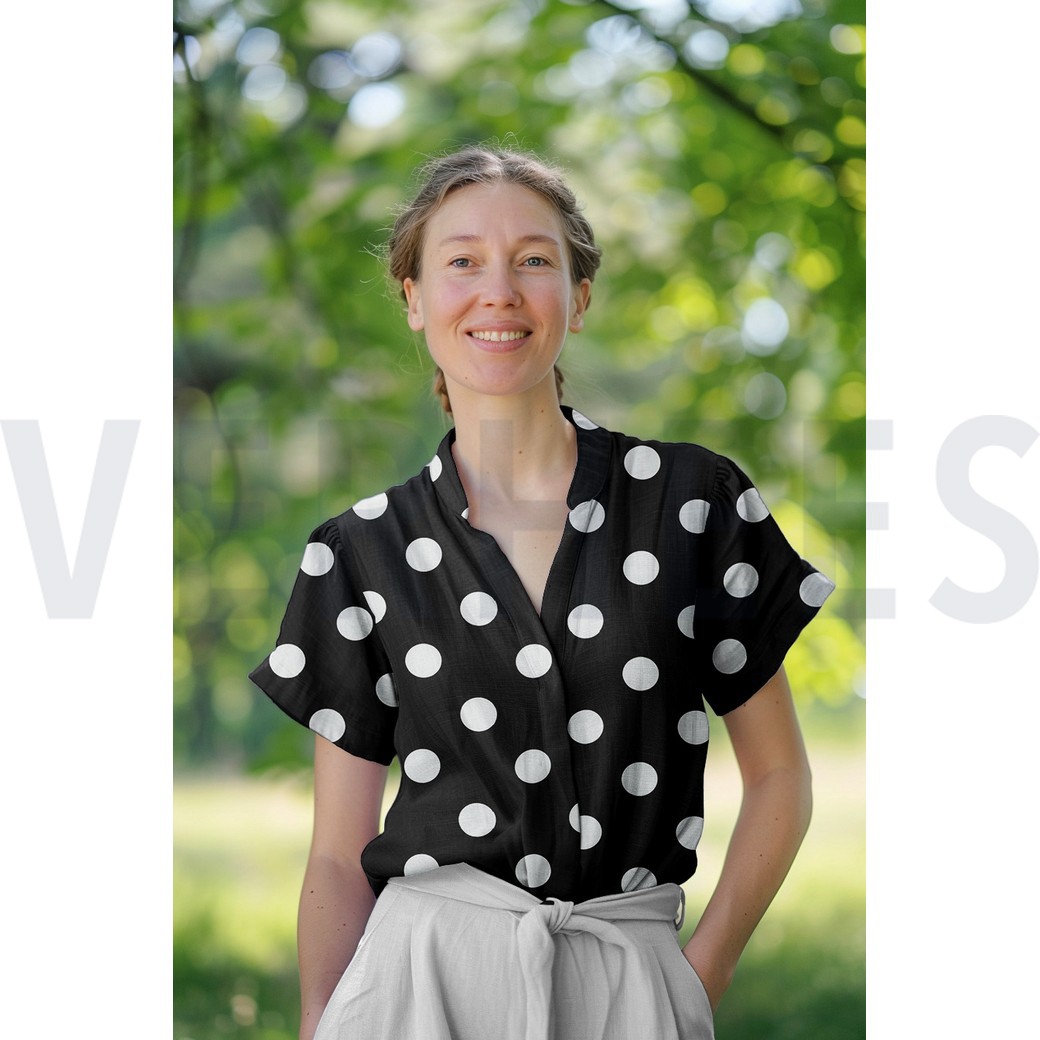 VISCOSE RADIANCE POLKA DOTS BLACK #7