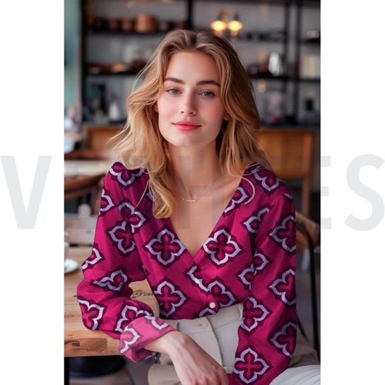 VISCOSE RADIANCE ABSTRACT BLUE #7