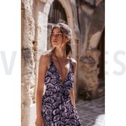 VISKOSE ROSELLA STRETCH ABSTRACT MARINEBLAU (thumbnail) #7