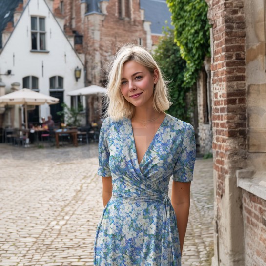 VISCOSE ROSELLA STRETCH DIGITAAL BLOEMEN LAVENDEL #7