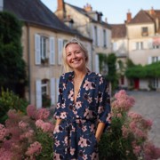 VISCOSE ROSELLA STRETCH DIGITAAL BLOEMEN AUBERGINE (thumbnail) #7