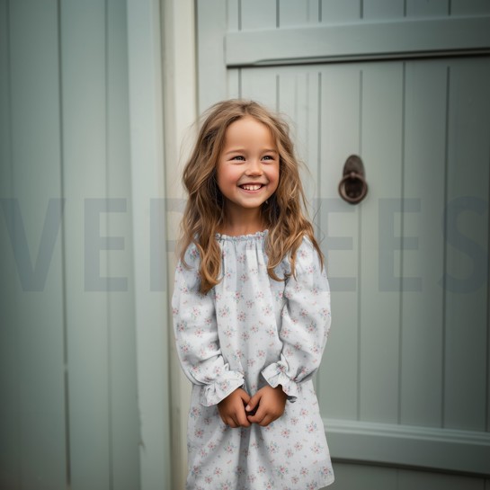 MUSSELIN GOTS DIGITAL BLUMEN WEISS #7