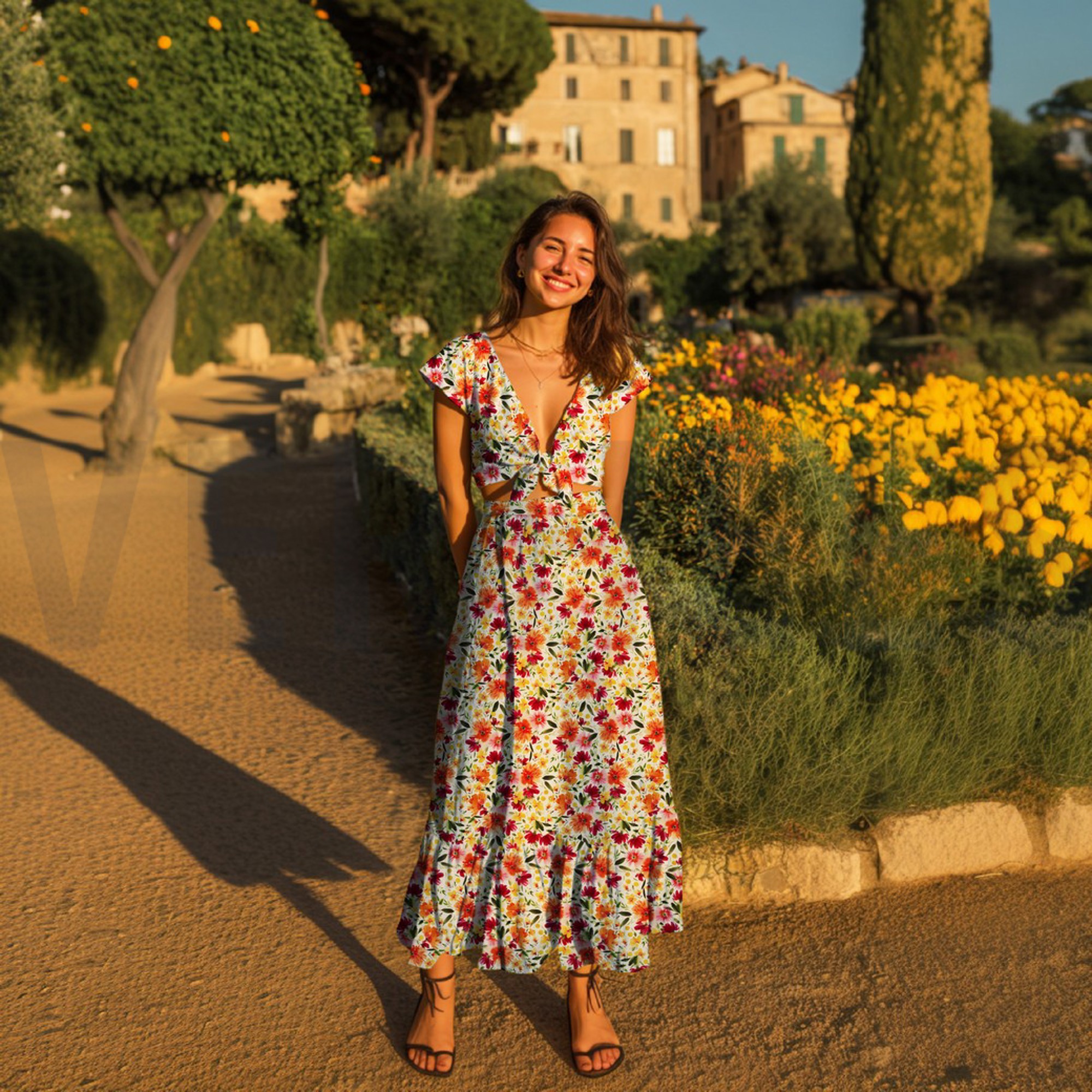 VISKOSE STRETCH DIGITAL BLUMEN WEISS (high resolution) #7