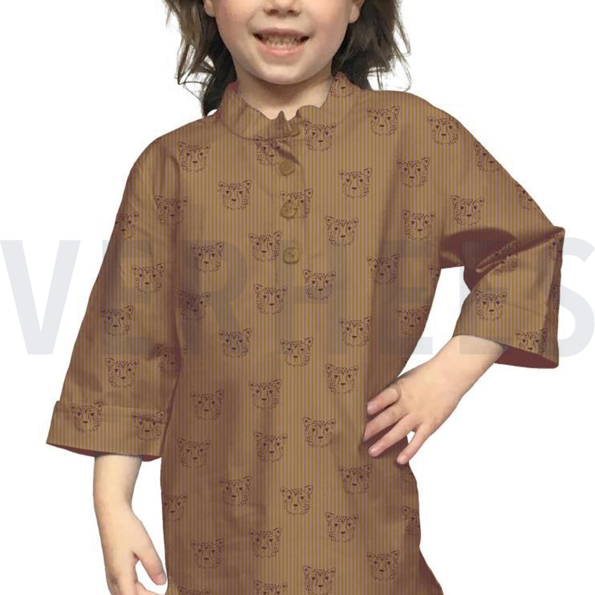 KATOENEN POPLIN LUIPAARDPORTRET ROSE (high resolution) #7