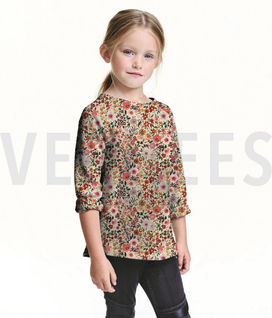 JERSEY DIGITAL FLEURS ECRU #7