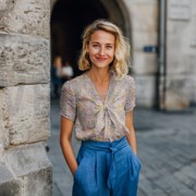 BAUMWOLLE VOILE DIGITAL KLEINE BLUMEN HELLROSA (thumbnail) #7