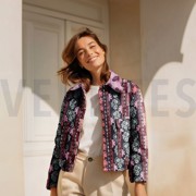 BAUMWOLLE VOILE GESTEPPT DIGITAL BLUMEN LILA/VIOLETT (thumbnail) #7