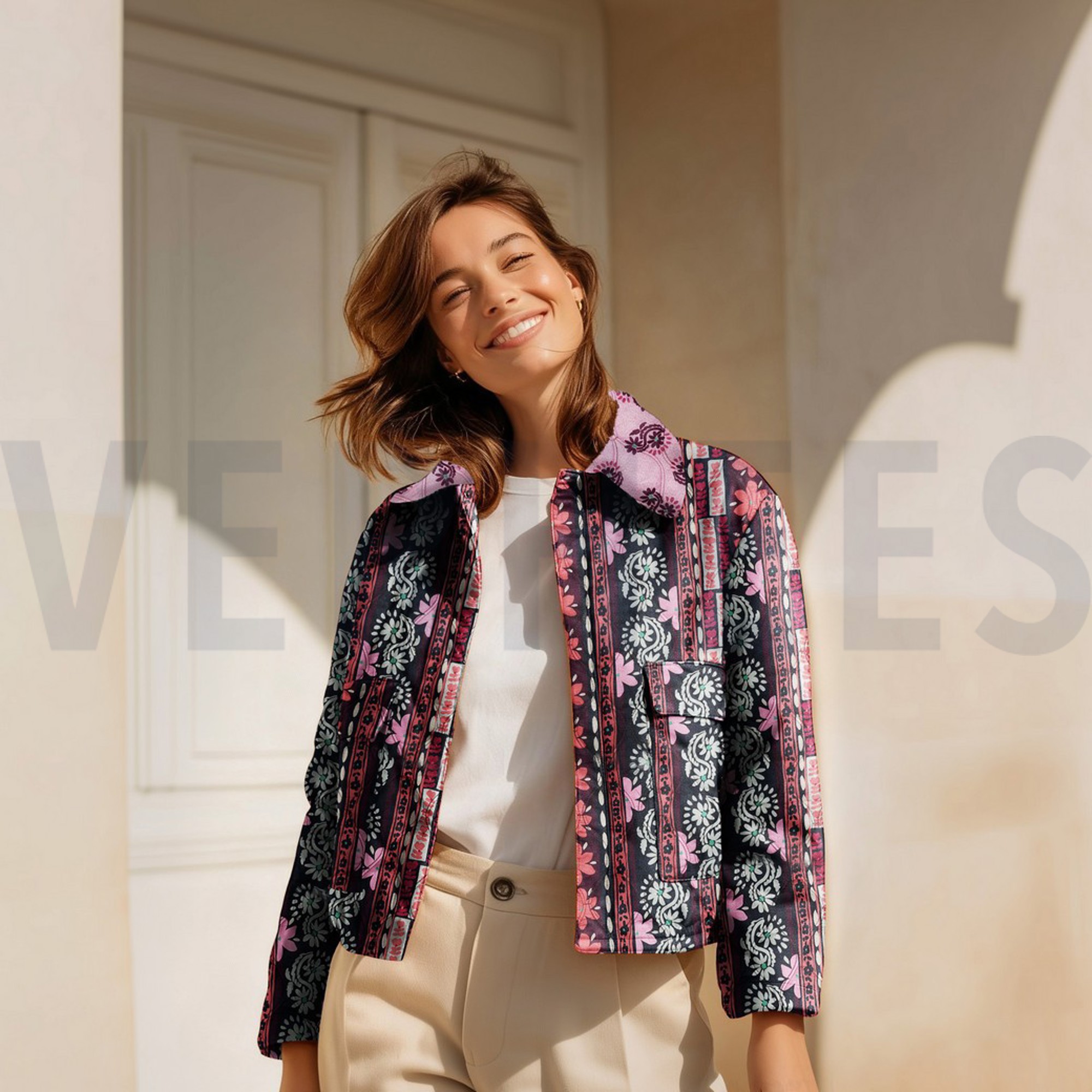 BAUMWOLLE VOILE GESTEPPT DIGITAL BLUMEN LILA/VIOLETT (high resolution) #7