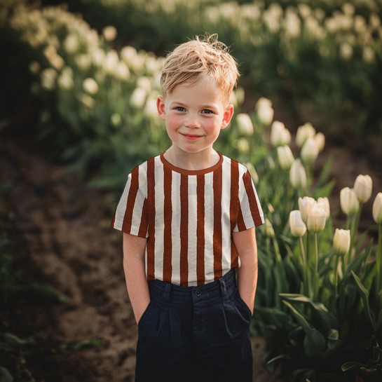 RIPPJERSEY GOTS NATURAL STREIFEN NATUR #7