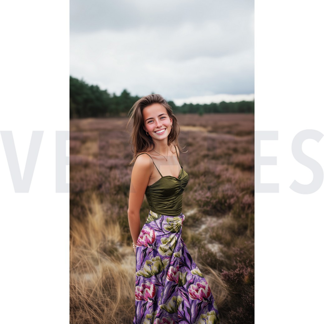 LENZING™ ECOVERO™ DIGITAL FLEURS VIOLET #7