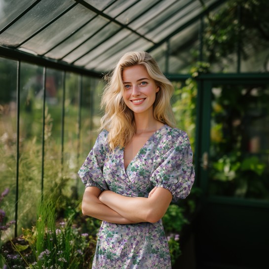 VISKOSE SATIN DIGITAL BLUMEN GRÜN #7