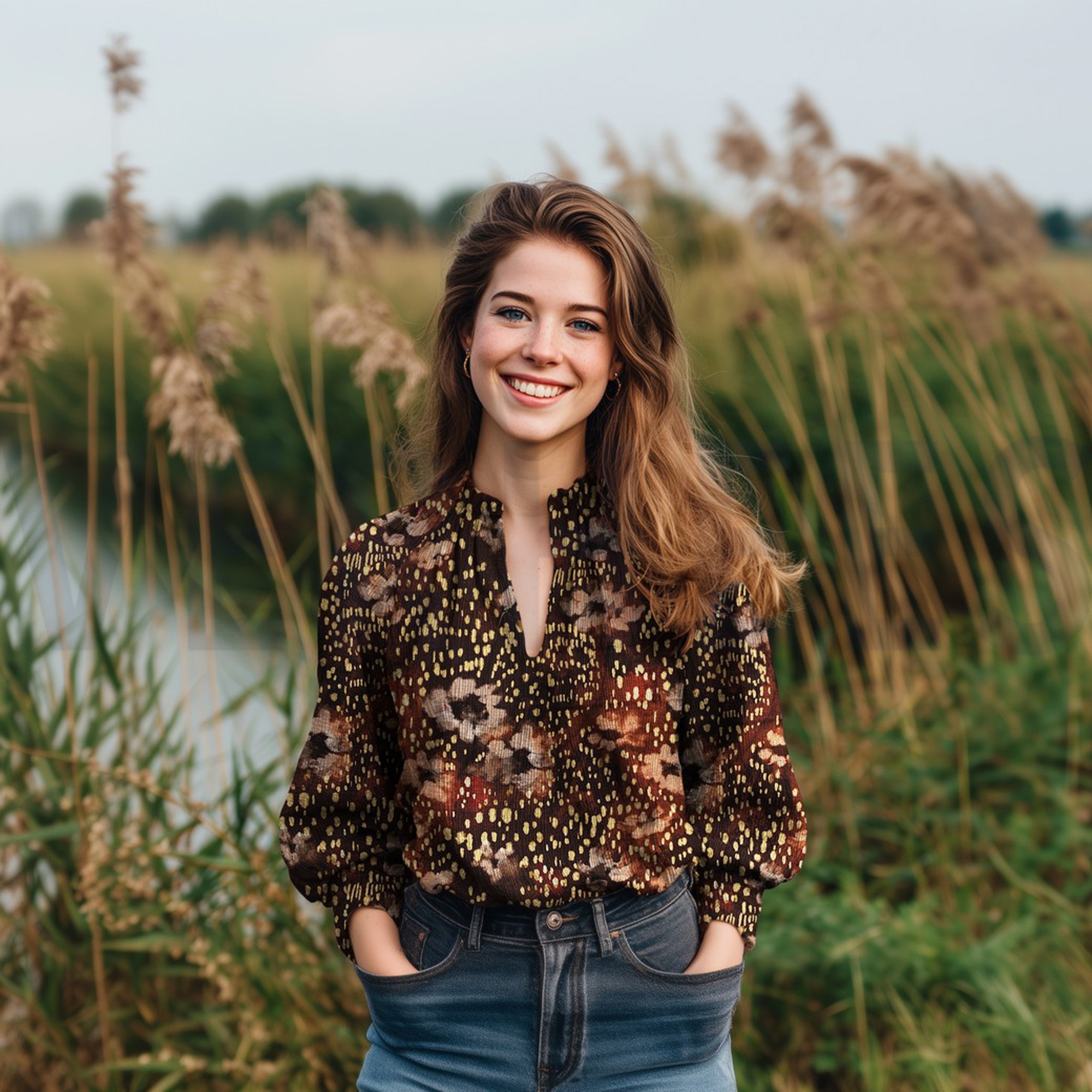 VISKOSE SATIN DIGITAL ABSTRACT BRAUN (high resolution) #7