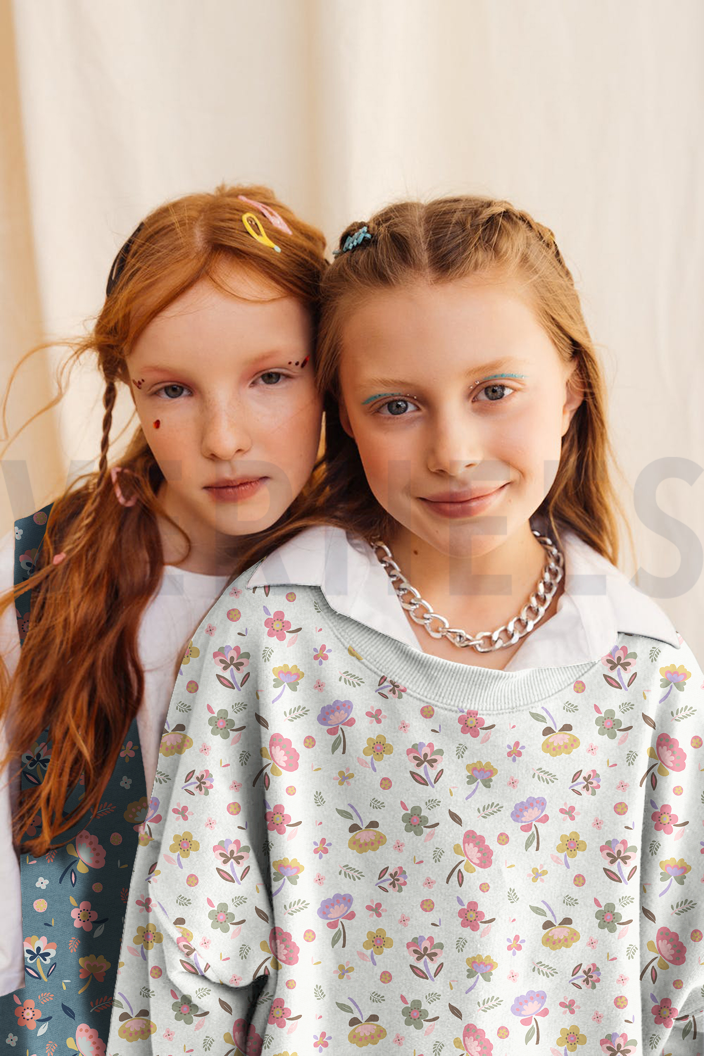 SWEAT BLOEMEN ANTHRACIET GEMÊLEERD #7