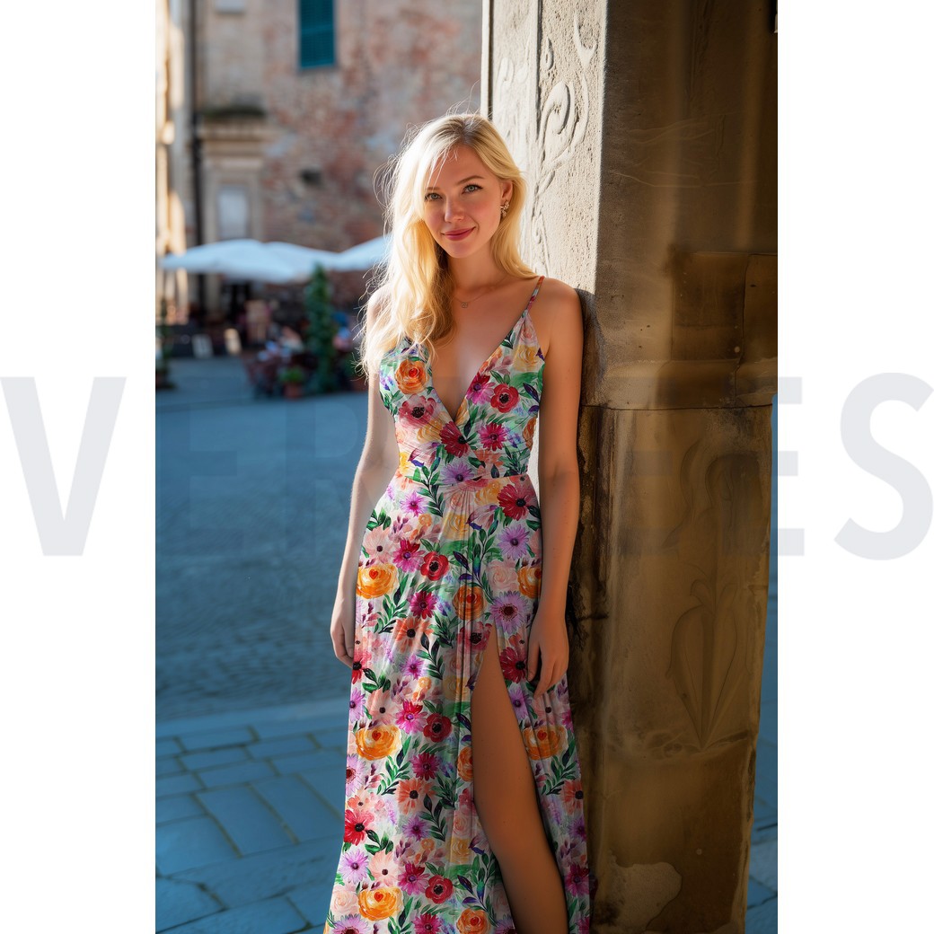 VISCOSE RADIANCE DIGITAL FLOWERS MULTICOLOUR #7