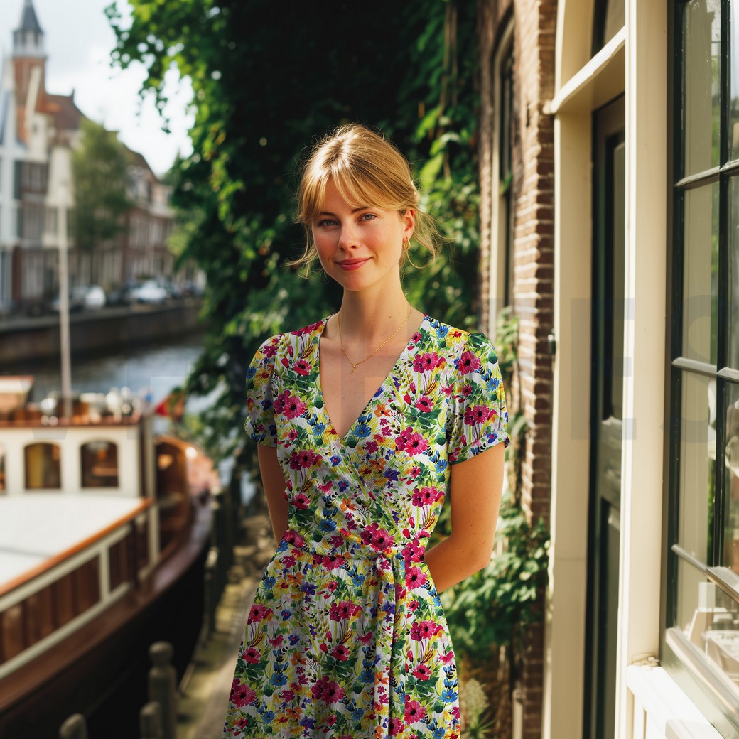 VISCOSE RADIANCE DIGITAAL BLOEMEN MULTI #7