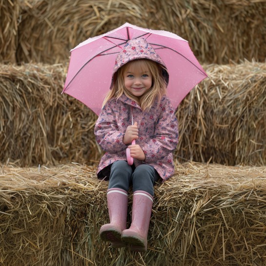 IMPERMÉABLE FLEURS MAUVE #7
