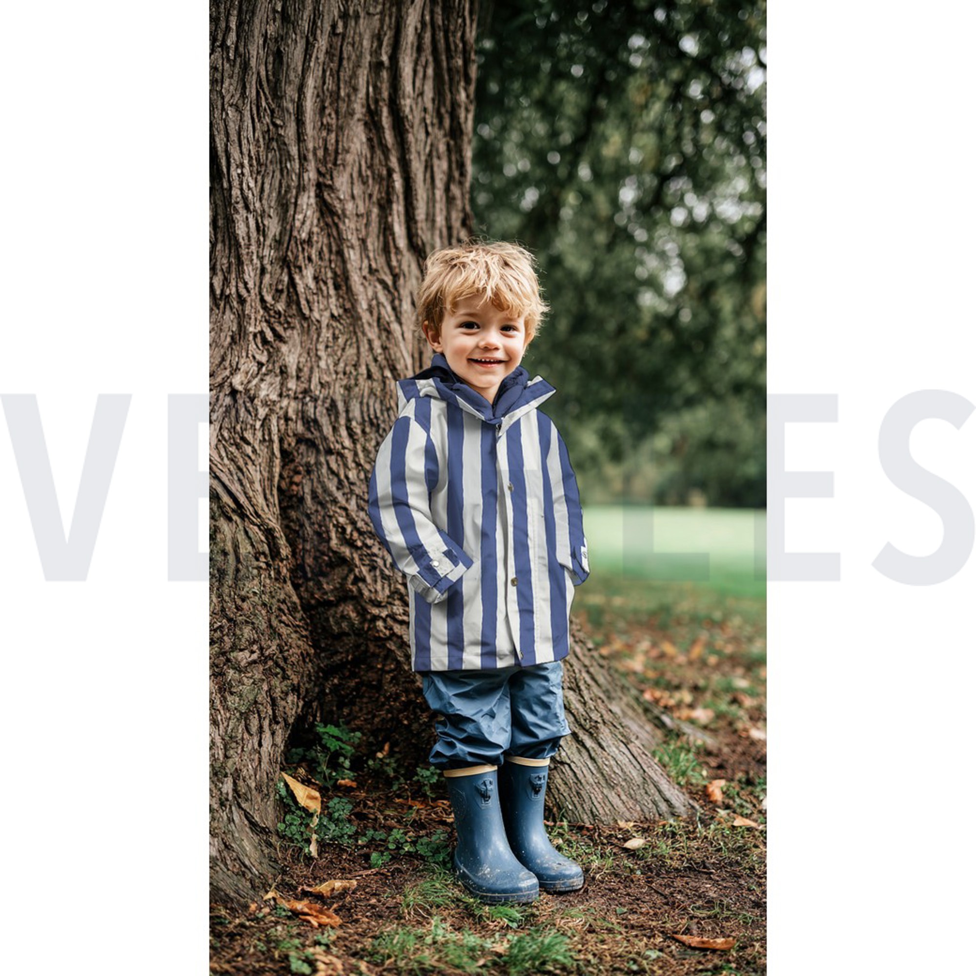 REGENMANTEL STREIFEN BLAU (high resolution) #7