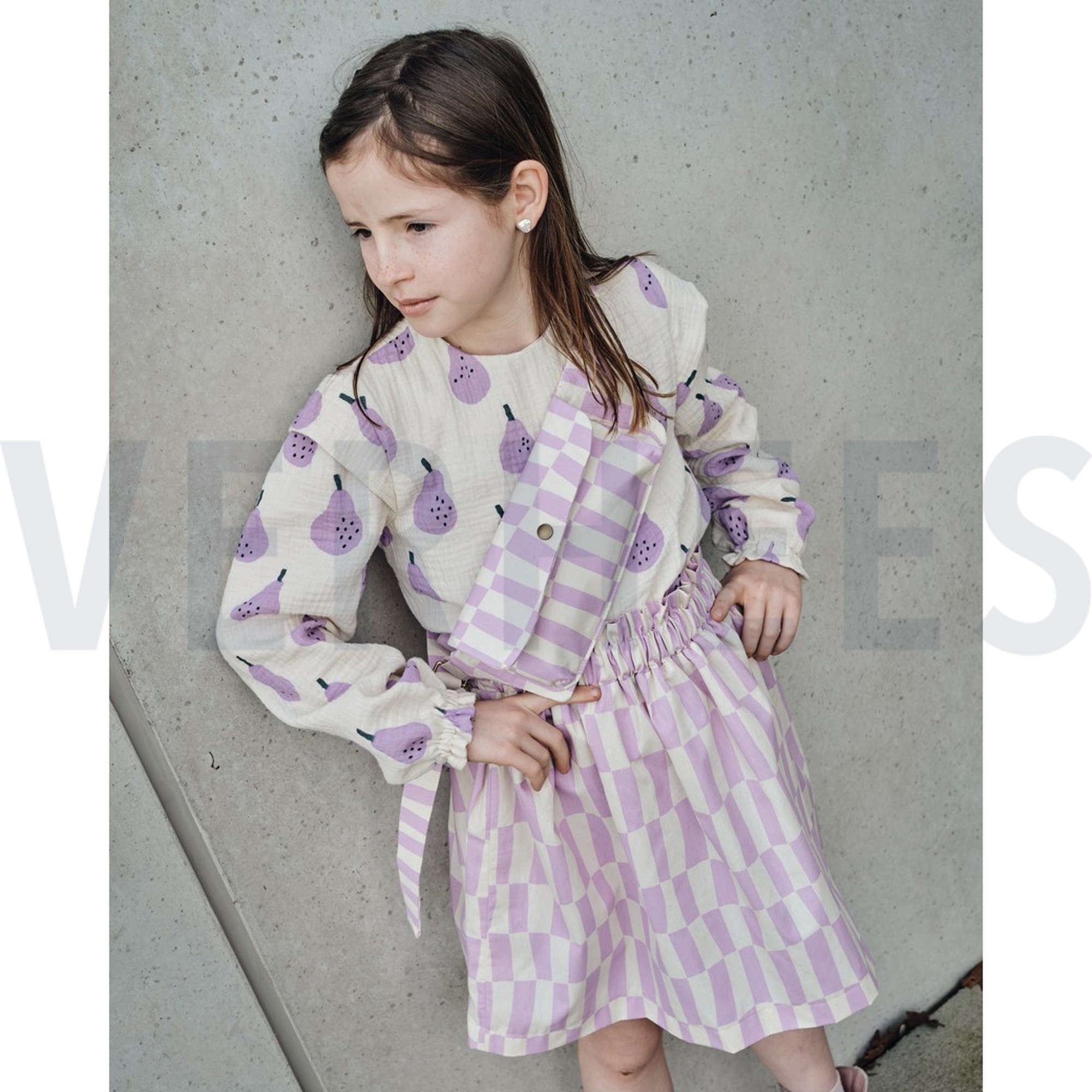 BAUMWOLLE POPELINE GOTS KAROS JENNIFER BOURON ROSA/BRAUN (high resolution) #7