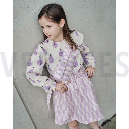 BAUMWOLLE POPELINE GOTS KAROS JENNIFER BOURON ROSA/BRAUN #7