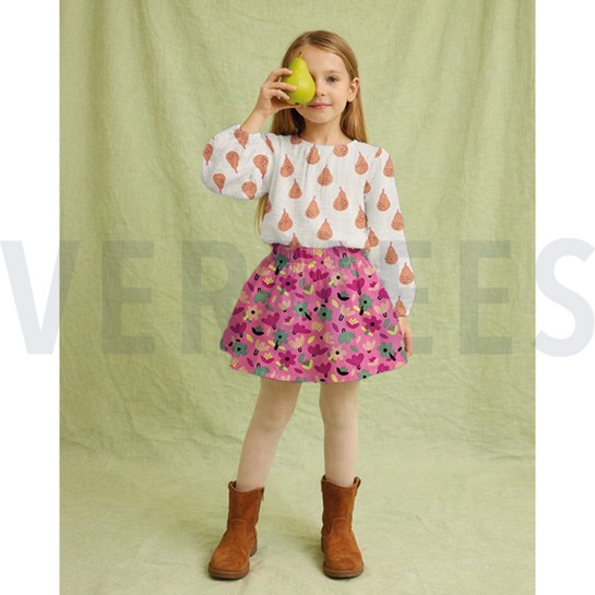 BAUMWOLLE POPELINE GOTS BLUMEN JENNIFER BOURON LAVENDEL #7