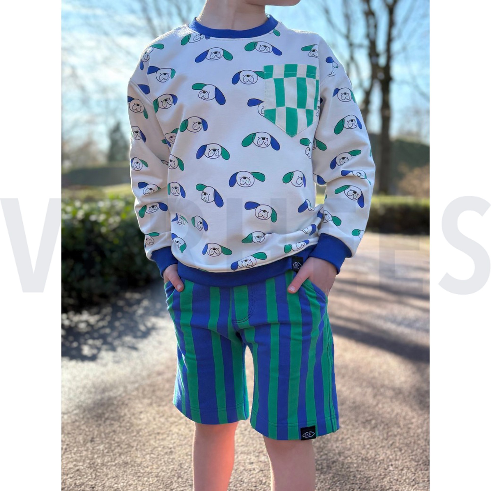 FRENCH TERRY GOTS HUNDE JENNIFER BOURON NATUR/ROSA (high resolution) #7