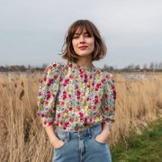 VISCOSE DOBBY DIGITAL FLOWERS MULTICOLOUR (thumbnail) #7