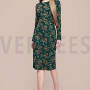 JERSEY DIGITAL FLOWERS BURGUNDY (thumbnail) #7