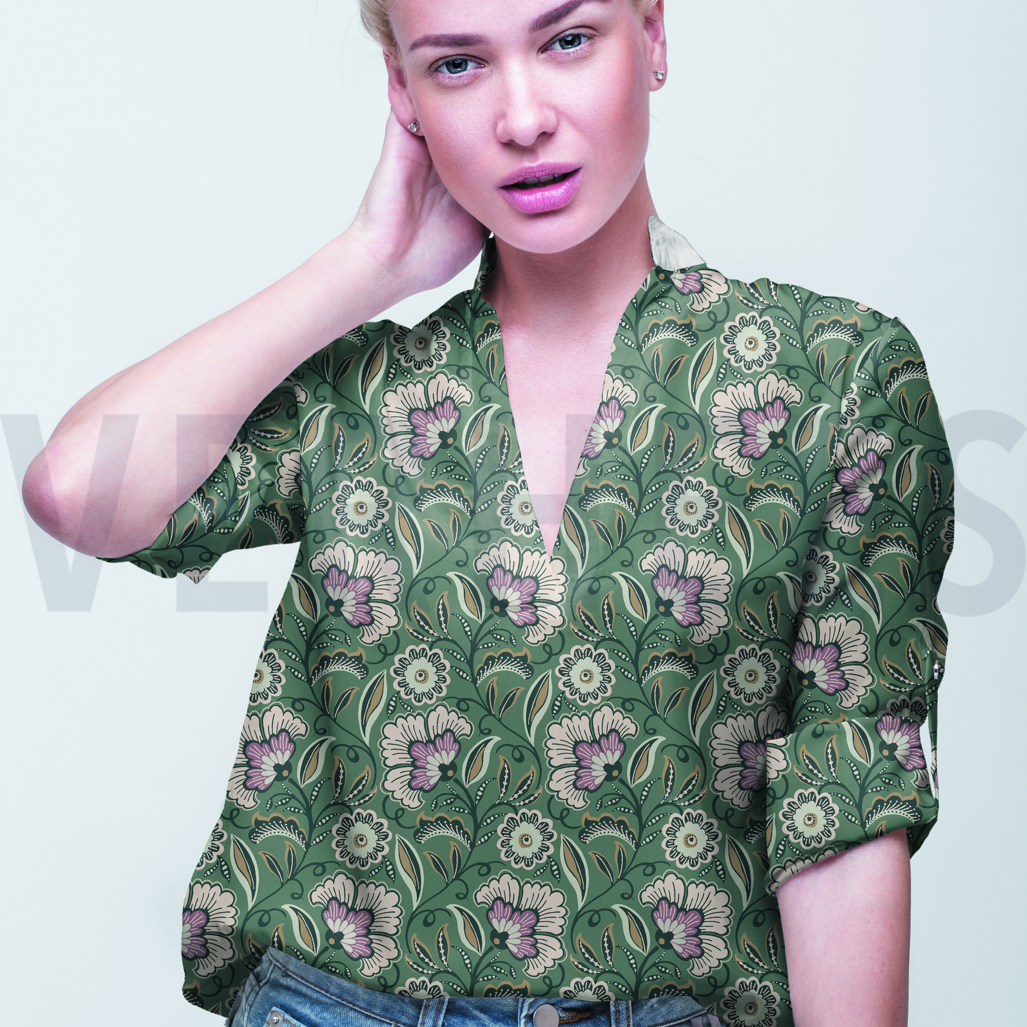 VISCOSE RADIANCE BLOEMEN LICHTBRUIN (high resolution) #7