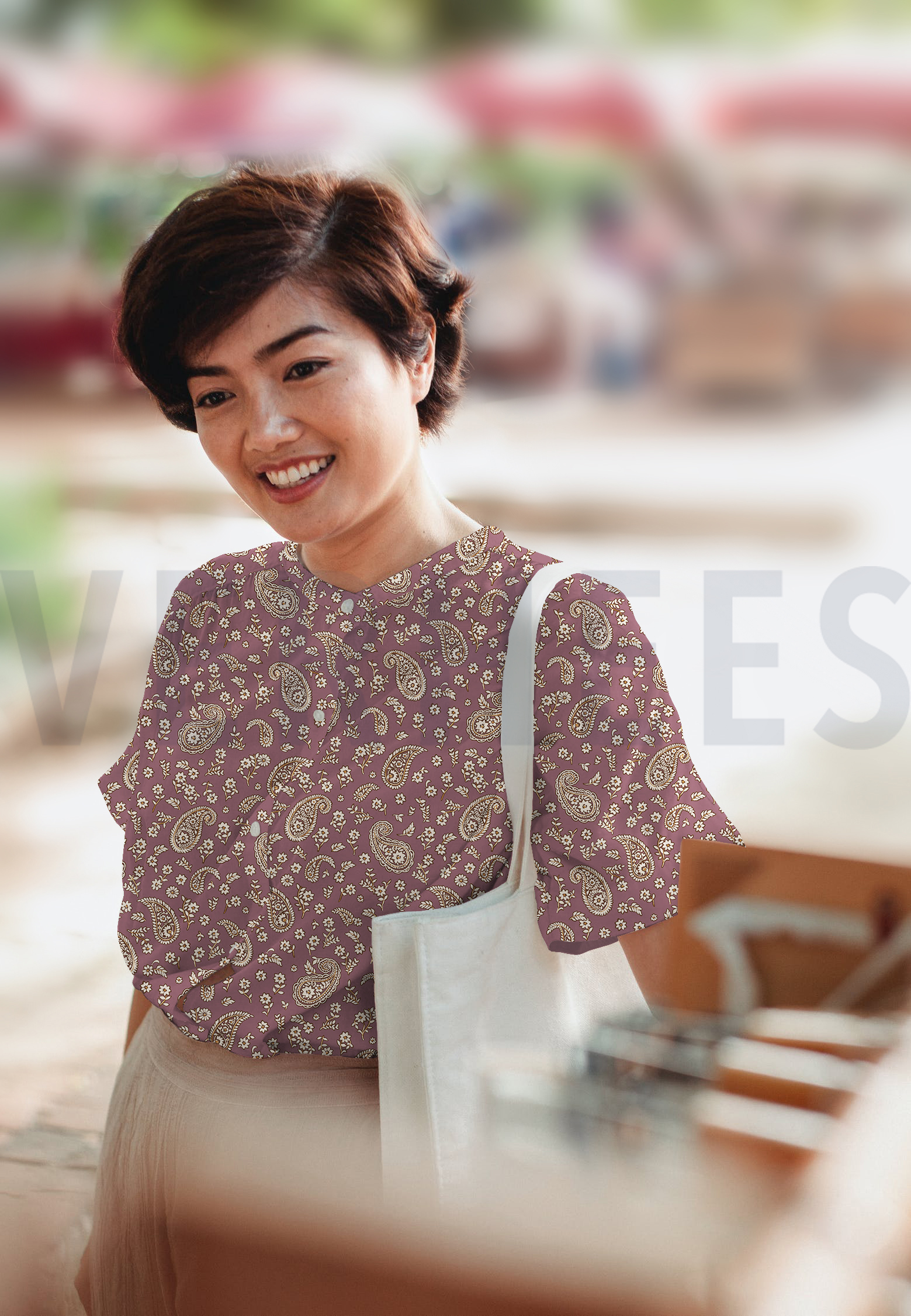 VISCOSE RADIANCE PAISLEY MAUVE #7