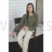 KATOEN SATIJN STRETCH VIERKANTEN DONKER ABRIKOOS (thumbnail) #7