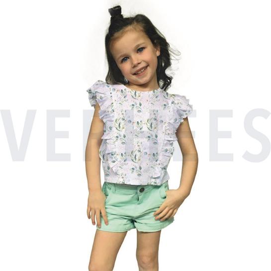 FINE POPLIN DIGITAL EUCALYPTUS LEAVES OLD GREEN #7