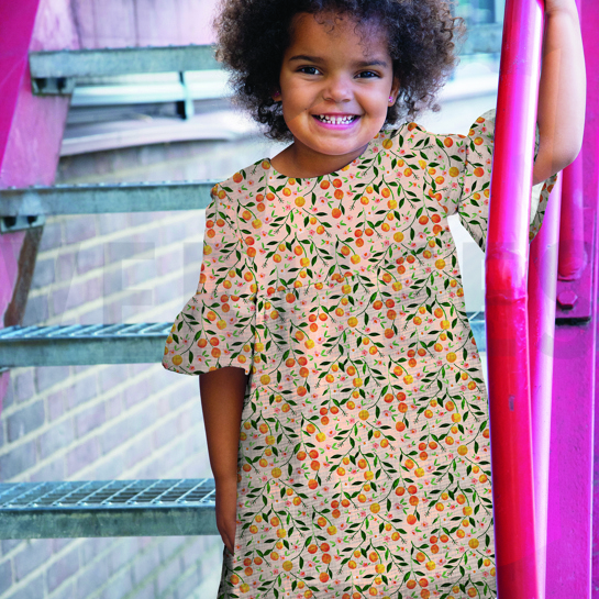 DOUBLE GAUZE DIGITAAL FRUIT & BLOEMEN ZACHTGROEN #7