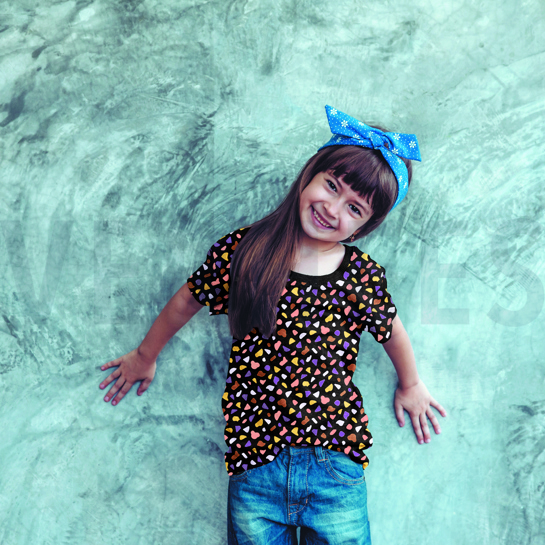 JERSEY GOTS GRAPHIC DOTS LIGHT BERRY #7