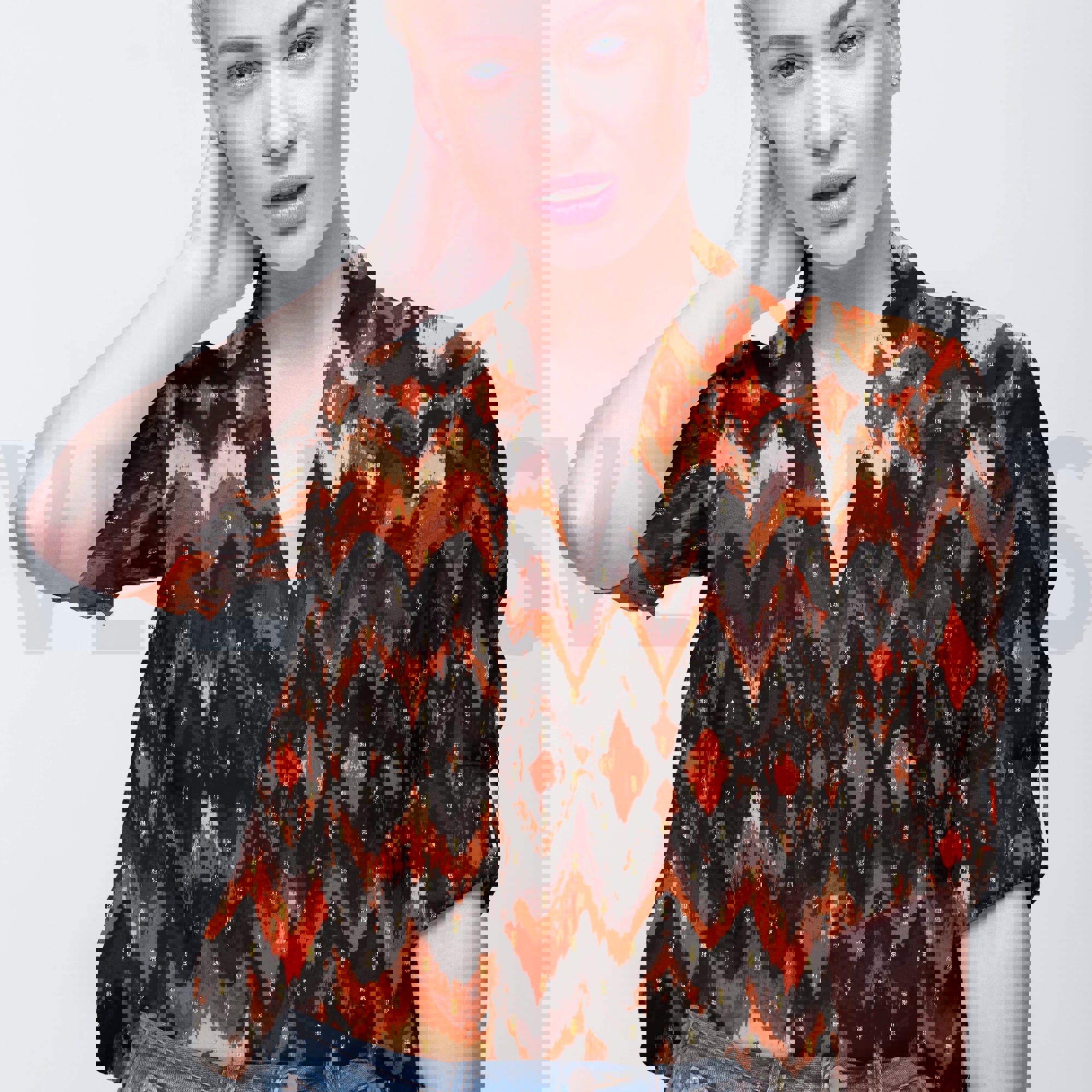 VISKOSE LUREX DIGITAL GRAPHIC DUNKELBRAUN (high resolution) #7