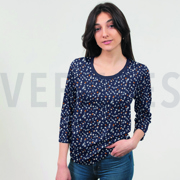 MODAL COTTON JERSEY SMALL DAISY WHITE (thumbnail) #7