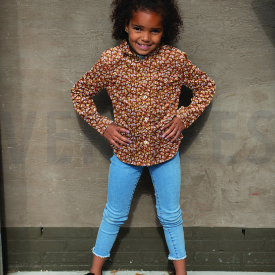 WASHED CORDUROY FLOWER WHITE #7