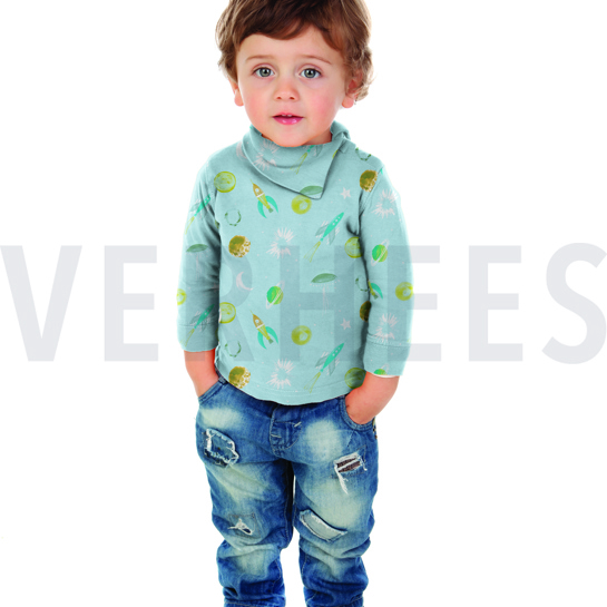 FRENCH TERRY DIGITAL WELTALL HELLBLAU #7