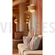 COATED CANVAS LINEN LOOK FLOWERS MAUVE (thumbnail) #7